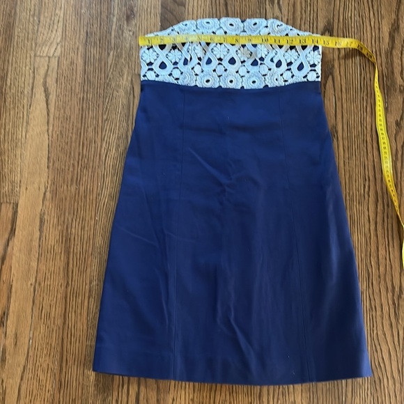 Lilly Pulitzer Bowen Navy Lace Strapless Dress - Picture 5 of 10